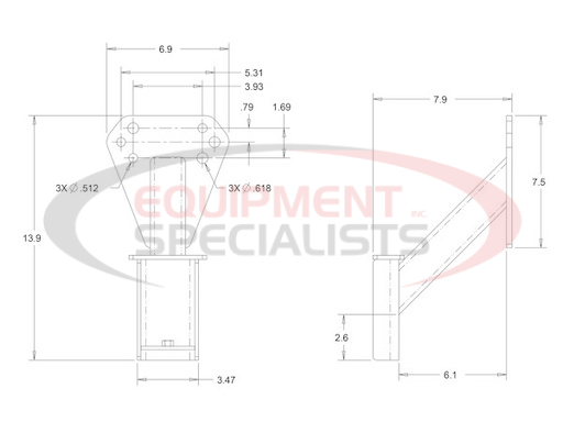 (Buyers) [5201012] Stake Pocket Spare Tire Carrier