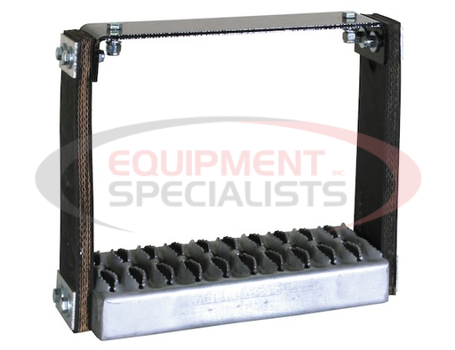 (Buyers) [5231112] Flexible Rubber Step with Galvanized Steel Diamond Deck-Span Tread - 12x11 Inch