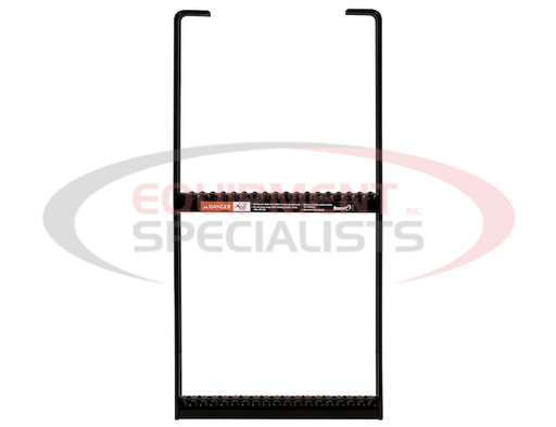 (Buyers) [5232412] Black Powder Coated 2-Rung Steel Truck Step with Anti-Slip Step - 12.5 x 24 Inch