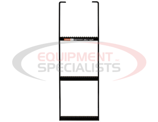 (Buyers) [5233612] Black Powder Coated 3-Rung Steel Truck Step with Anti-Slip Step - 12.5 x 36 Inch
