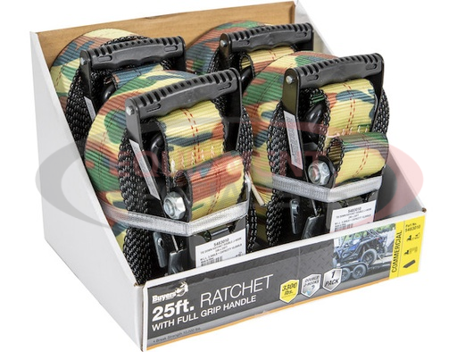 (Buyers) [5483010] 25 FT. COMMERCIAL GRADE RATCHET TIE DOWN - CAMO
