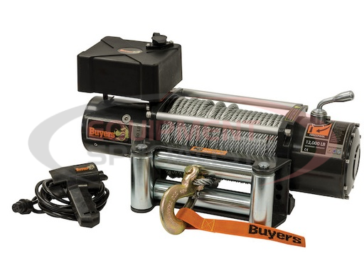 (Buyers) [5579500] 9, 500 POUND ELECTRIC WINCH - 6.2 FPM - 210:1 GEAR RATIO
