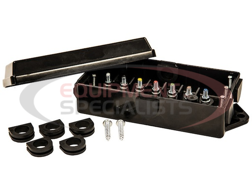 (Buyers) [5601101] ABS Electrical Junction Box With 7 Color Coded Terminals