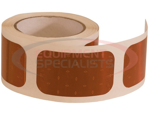 (Buyers) [5623521] 3.5 Inch Amber Rectangular DOT Stick-On Reflectors - 500 Per Roll