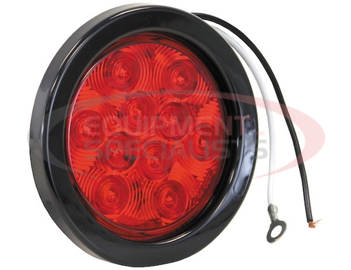 (Buyers) [5624110] 4 INCH RED ROUND STOP/TURN/TAIL LIGHT WITH 10 LEDS KIT (PL-3 CONNECTION, INCLUDES GROMMET AND PLUG)