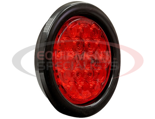 (Buyers) [5624118] 4 INCH RED ROUND STOP/TURN/TAIL LIGHT KIT WITH 18 LEDS (PL-3 CONNECTION, INCLUDES GROMMET AND PLUG)