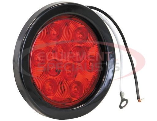(Buyers) [5624151] 4 Inch Red Round Stop/Turn/Tail Light With 10 LED With AMP-Style Connection