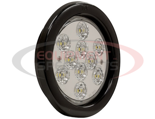 (Buyers) [5624310] 4 INCH CLEAR ROUND BACKUP LIGHT KIT WITH 10 LEDS (PL-2 CONNECTION, INCLUDES GROMMET AND PLUG)