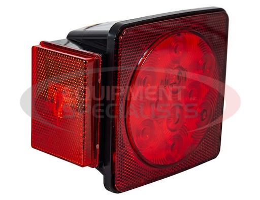 (Buyers) [5625117] DRIVER SIDE 5 INCH BOX-STYLE LED STOP/TURN/TAIL LIGHT FOR TRAILERS UNDER 80 INCHES WIDE (INCLUDES LICENSE LIGHT)
