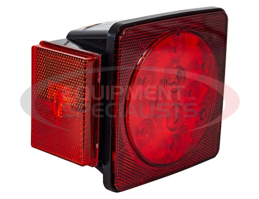 (Buyers) [5625117] Driver Side 5 Inch Box-Style LED Stop/Turn/Tail Light for Trailers Under 80 Inches Wide (Includes License Light)