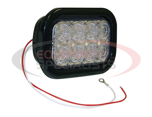 (Buyers) [5625332] 5.3 INCH CLEAR RECTANGULAR BACKUP LIGHT KIT WITH 32 LEDS (PL-2 CONNECTION, INCLUDES GROMMET AND PLUG)