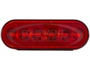 6 INCH RED OVAL STOP/TURN/TAIL LIGHT WITH 6 LEDS KIT - INCLUDES GROMMET AND PLUG