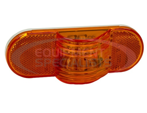 (Buyers) [5626208] 6 INCH AMBER OVAL MID-TURN SIGNAL-SIDE MARKER LIGHT WITH 9 LED