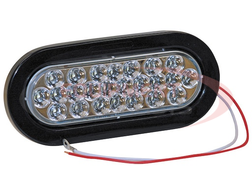 (Buyers) [5626325] Bulk 6 Inch Clear Oval Backup Light With 24 LEDs (Sold in Multiples of 10)