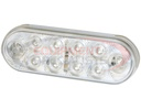 6 INCH CLEAR OVAL INTERIOR DOME LIGHT WITH 10 LED AND WHITE HOUSING