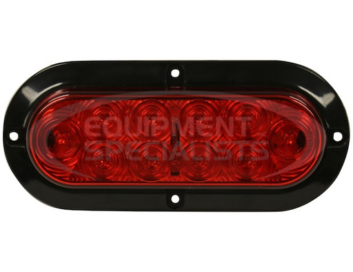 (Buyers) [5626552] 6 INCH RED OVAL STOP/TURN/TAIL SURFACE MOUNT LIGHT KIT WITH 10 LEDS (PL-3 CONNECTION, INCLUDES GROMMET AND PLUG)