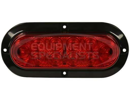 (Buyers) [5626552] 6 Inch Red Oval Stop/Turn/Tail Surface Mount Light Kit with 10 LEDs - With Mounting Flange for Surface Mount