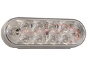6 INCH OVAL STOP/TURN/TAIL LIGHT WITH 10 RED LEDS, CLEAR LENS
