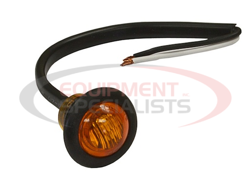 (Buyers) [5627523] .75 Inch Round Marker Clearance Lights - 3 LED Amber With Male Bullets