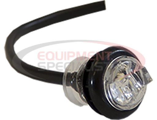 (Buyers) [5627532] .75 INCH ROUND MARKER CLEARANCE LIGHTS - 1 LED CLEAR WITH STRIPPED LEADS