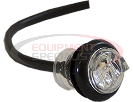 (Buyers) [5627532] .75 Inch Round Marker Clearance Lights - 1 LED Clear With Stripped Leads