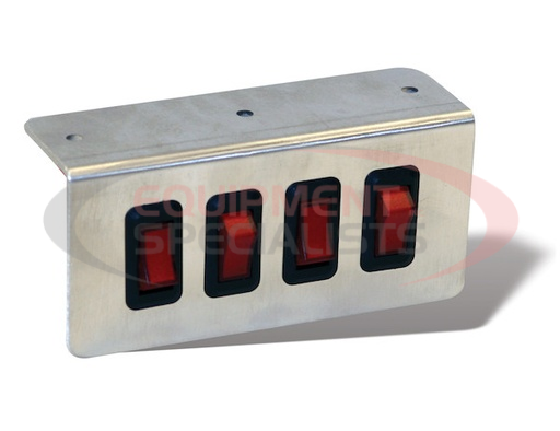(Buyers) [6391004] QUAD PRE-WIRED SWITCH PANEL WITH ALUMINUM BRACKET