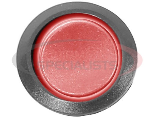 (Buyers) [6391100] On/Off Mini Round Rocker Switch Illuminated Red