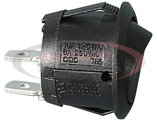 (Buyers) [6391102] On/Off Mini Round Rocker Switch Black