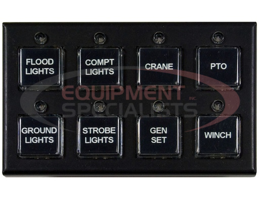(Buyers) [6391308] 8 Function Switch Panel (Five On/Off, Three Momentary or On/Off)