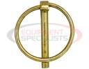 YELLOW ZINC PLATED LINCH PIN - 1/4 DIAMETER X 1-3/4 INCH LONG WITH RING