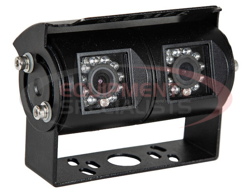 (Buyers) [8883108] Stainless Steel Dual Lens Heated Waterproof Night Vision Color Camera with Audio