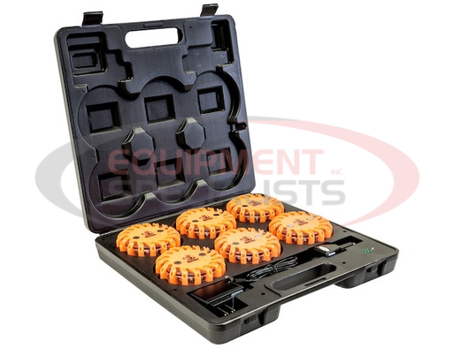 (Buyers) [8891016] 4 Inch Amber Round Rechargeable Road Strobe/Flare With 16 LED