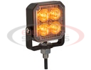 POST-MOUNTED 3 INCH AMBER LED STROBE LIGHT