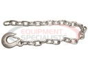 3/8X35 INCH CLASS 4 TRAILER SAFETY CHAIN WITH 1 FORGED EYE SLIP HOOK-30 PROOF