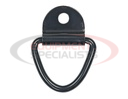 1/4 Inch Forged Rope Ring With 1-Hole Integral Mounting Bracket Zinc Plated
