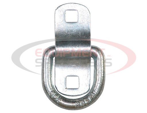 (Buyers) [B32F] 3/8 Inch Forged D-Ring With Surface Mounted 2-Hole Mounting Bracket Zinc Plated