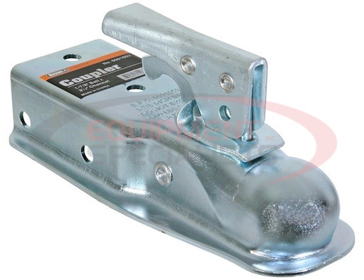 (Buyers) [0091052] Straight Tongue Coupler - 1-7/8 Inch Ball, 2-1/2 Inch Channel, 200 Pound Tongue Weight, Zinc Plated