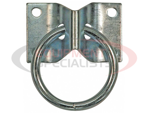 (Buyers) [B33] Surface Mounted Rope Ring With 2-Hole Integral Mounting Bracket Zinc Plated