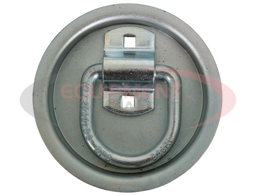 (Buyers) [B38RP] 1/2 INCH FORGED D-RING WITH 2-HOLE MOUNTING BRACKET WITH RECESSED PAN MOUNT