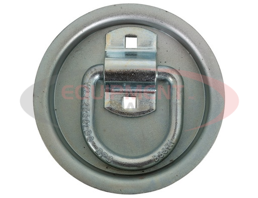 (Buyers) [B38RP] 1/2 Inch Forged D-Ring With 2-Hole Mounting Bracket With Recessed Pan Mount