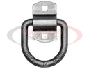 1/2 Inch Forged D-Ring With 2-Hole Mounting Bracket - White Zinc Plated