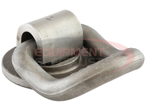 (Buyers) [B52] 1 INCH FORGED 360° ROTATING 55° ANGLED D-RING WITH WELD-ON MOUNTING BRACKET